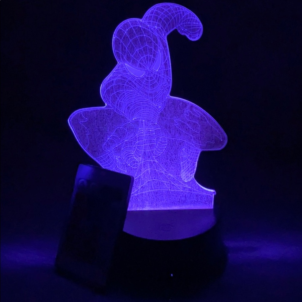 3-D Spiderman lamp